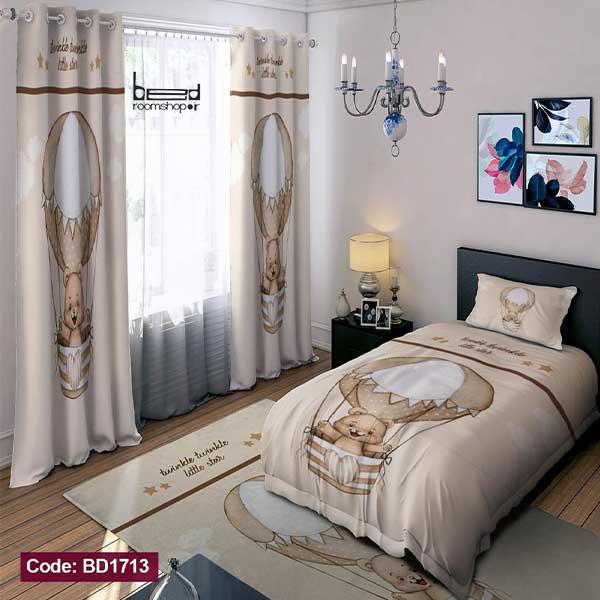 Teddy bear bedspread روتختی تدی بالن سوار